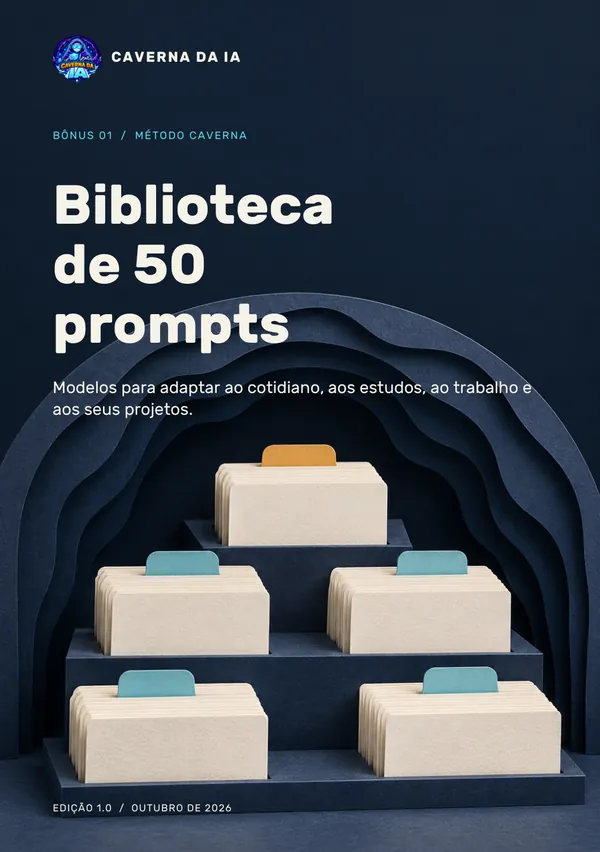 Capa da Biblioteca de 50 prompts